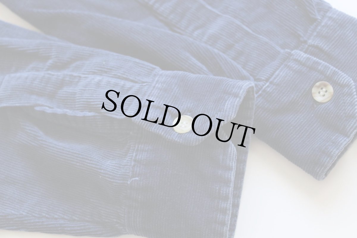 画像5: 80s Sears コットン コーデュロイシャツ 紺 M (5)