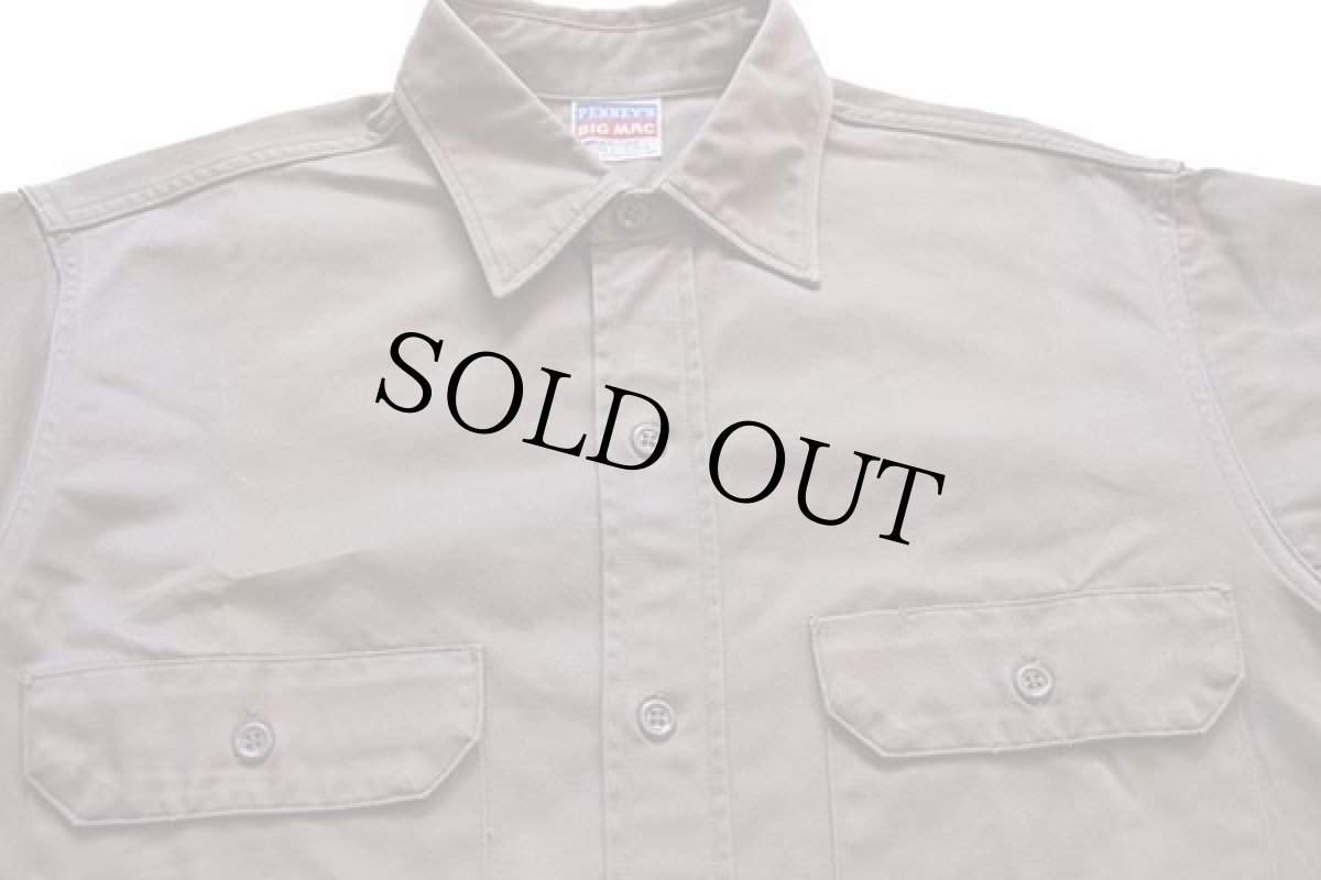 画像3: 50s PENNEY'S BIGMACビッグマック マチ付き アーミークロス コットンツイル ワークシャツ ココア 15 S (3)