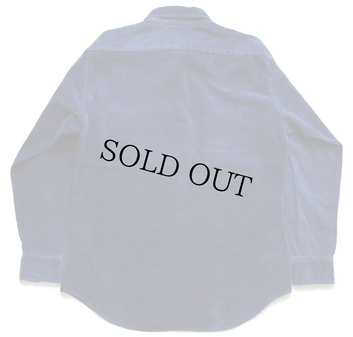 画像2: 80s Sears コットン コーデュロイシャツ 紺 M (2)