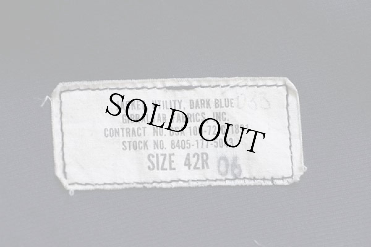 画像4: 70s 米軍 U.S.NAVY ユーティリティジャケット 紺 42R (4)