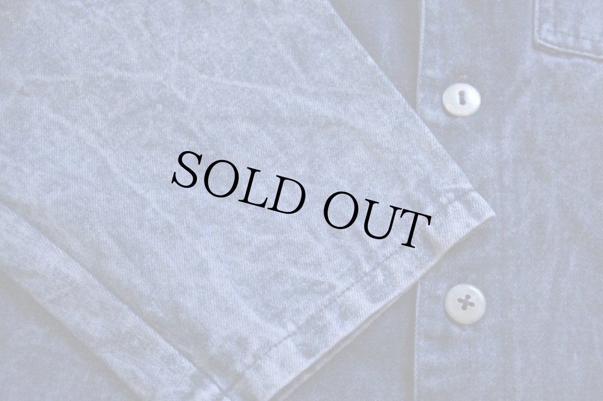 画像7: 90s USA製 bonjour ノーカラー ムラ染め デニム オールインワン 紺 M★つなぎ (7)