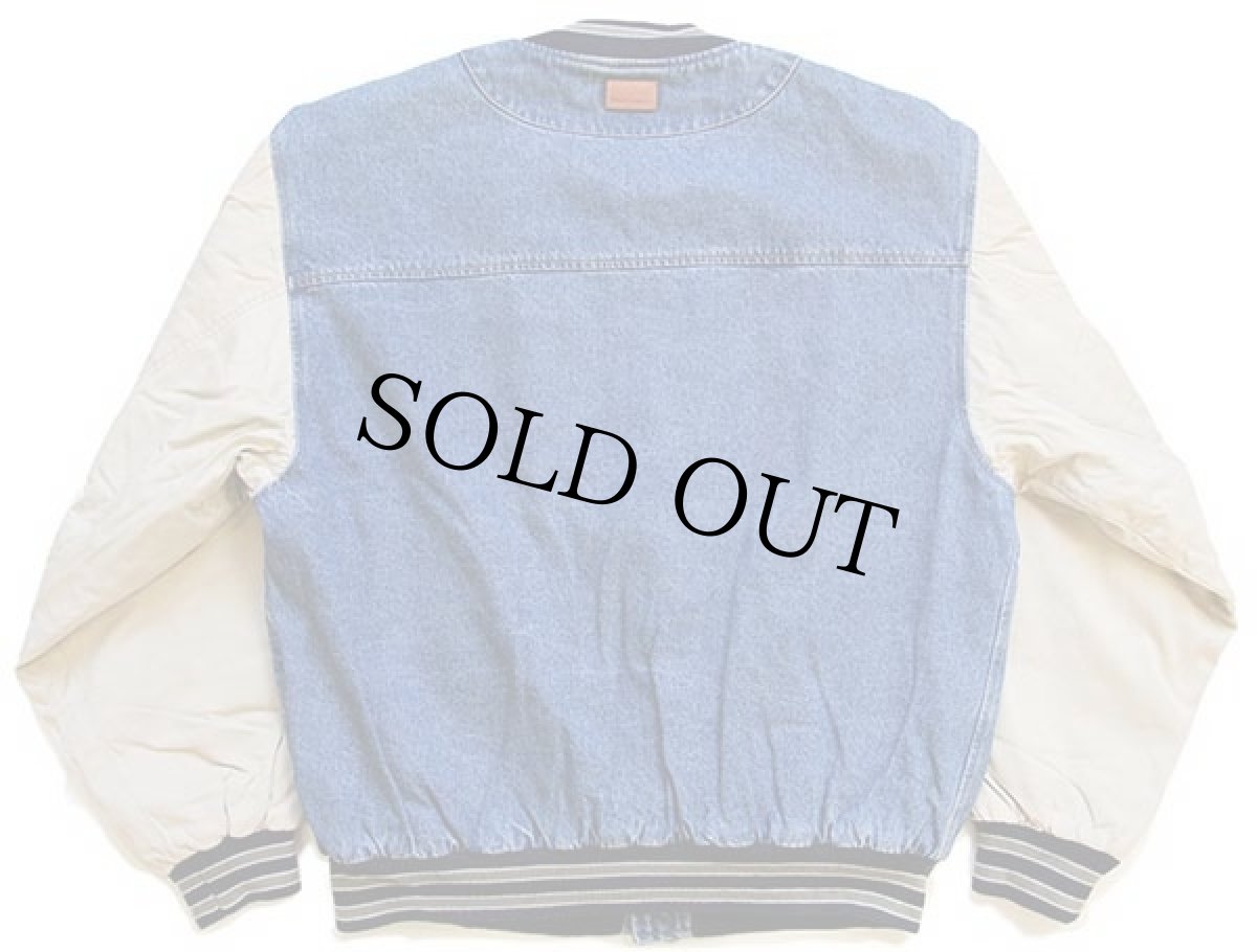 画像2: 90s GEAR FOR SPORTS CATALINA 刺繍 キルティングライナー コットン×デニム スタジャン L (2)