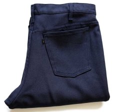 画像1: 90s USA製 Levi'sリーバイス 517 ポリエステルパンツ 紺 w38 L30★スタプレ (1)