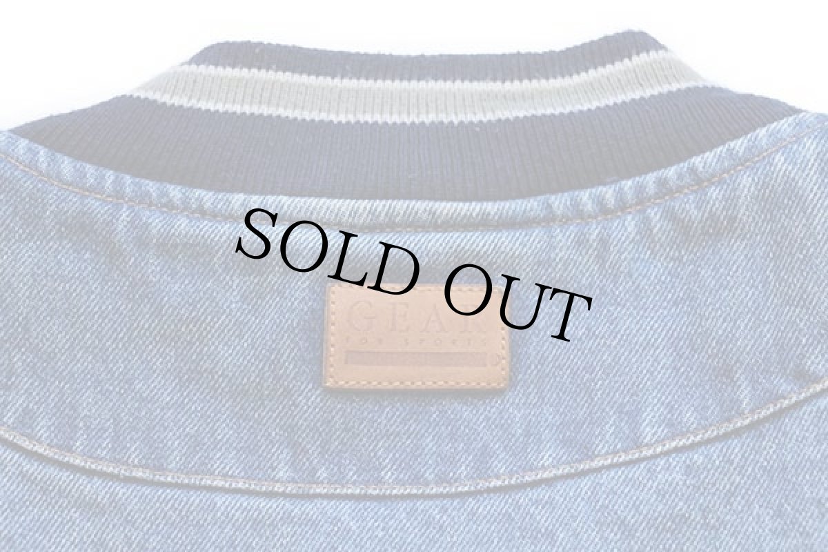 画像5: 90s GEAR FOR SPORTS CATALINA 刺繍 キルティングライナー コットン×デニム スタジャン L (5)