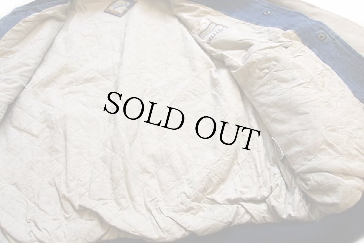 画像6: 90s GEAR FOR SPORTS CATALINA 刺繍 キルティングライナー コットン×デニム スタジャン L (6)