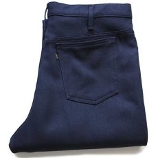 画像1: 80s USA製 Levi'sリーバイス 517 ポリエステルパンツ 紺 w36 L32★スタプレ (1)