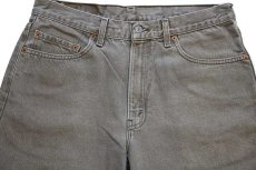 画像4: 90s USA製 Levi'sリーバイス 550 カラーデニムパンツ グリーングレー w34 L34 (4)