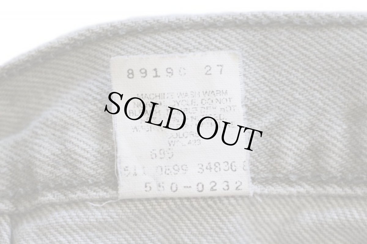 画像7: 90s USA製 Levi'sリーバイス 550 カラーデニムパンツ グリーングレー w34 L34 (7)