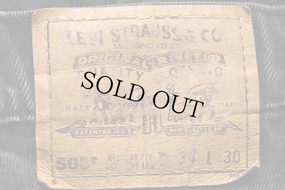 画像6: 90s Levi'sリーバイス 505 ブラック デニムパンツ w34 L30★19 (6)