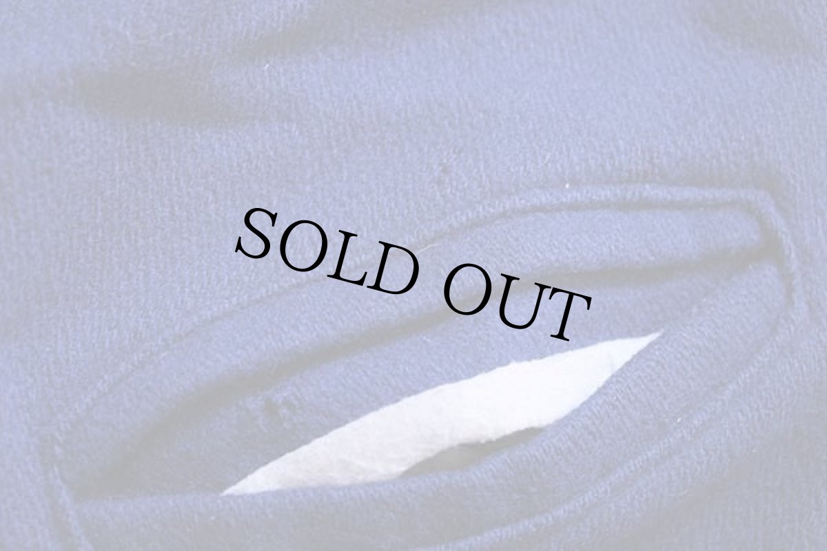 画像5: 90s USA製 DeLONGデロング メルトン ウール スタジャン 青紺 L (5)