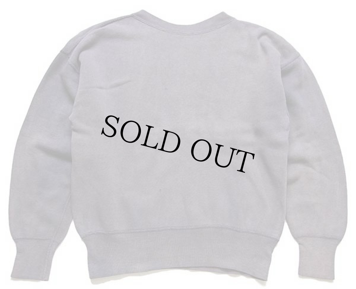 画像2: 50s UNKNOWN 無地 リブ長 コットン スウェット ナス紺 フェード (2)