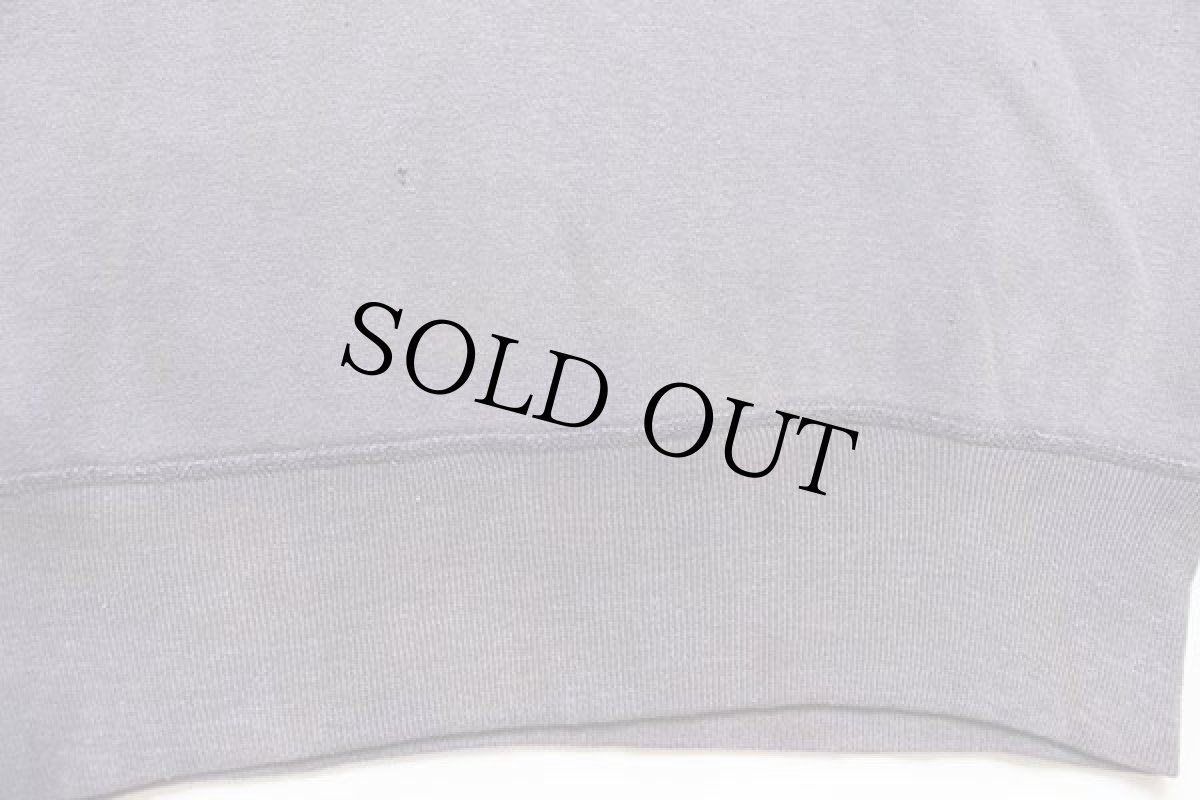 画像5: 50s UNKNOWN 無地 リブ長 コットン スウェット ナス紺 フェード (5)