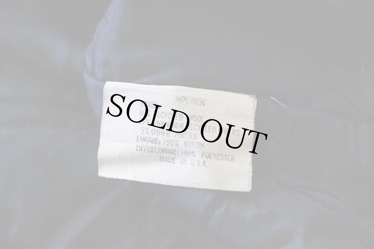 画像5: 80s USA製 DeLONGデロング パッチ付き キルティングライナー メルトン ウール 袖革スタジャン 焦げ茶×ベージュ (5)