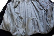 画像6: 70s USA製 DEERFOOT ウイングフット パッチ付き メルトン ウール 袖革スタジャン 紺×紺 40 (6)