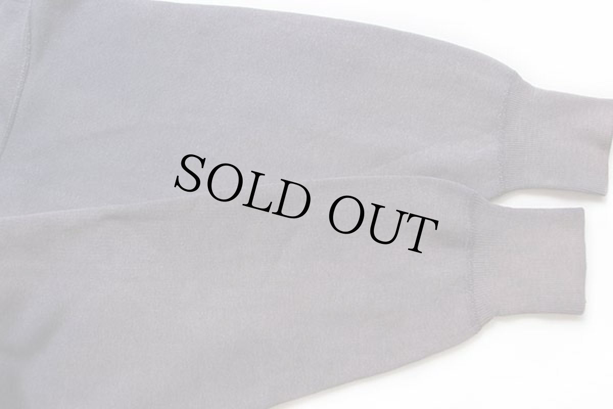 画像6: 50s UNKNOWN 無地 リブ長 コットン スウェット ナス紺 フェード (6)