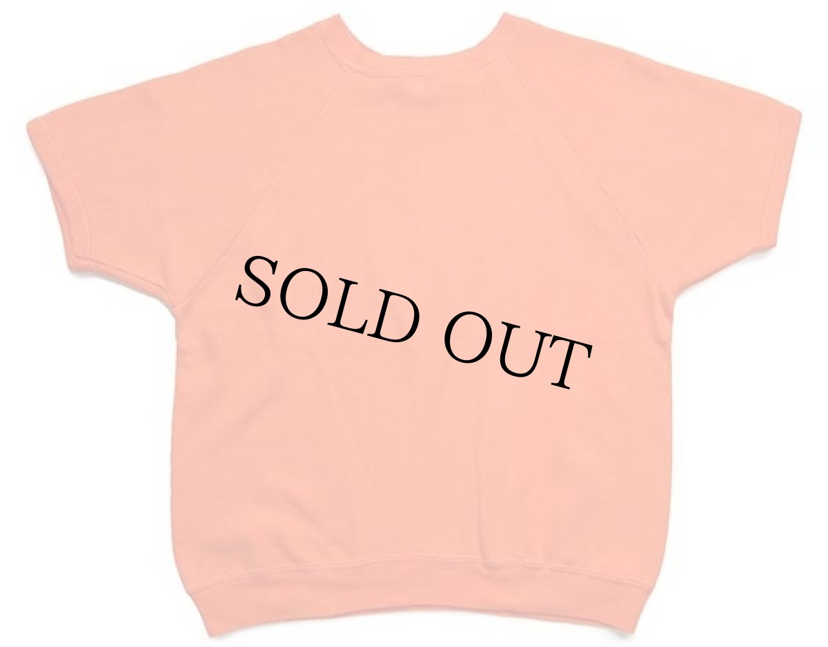 画像2: 60s Alpha Phi フロッキープリント コットン 半袖スウェット オレンジ (2)