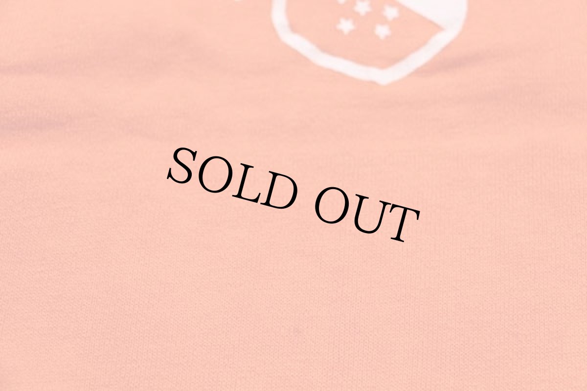 画像4: 60s Alpha Phi フロッキープリント コットン 半袖スウェット オレンジ (4)