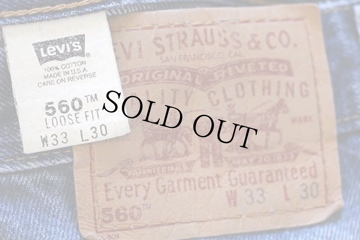 画像6: 00s USA製 Levi'sリーバイス 560 デニムパンツ w33 L30★41 (6)