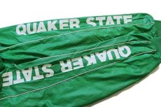 画像7: 80s USA製 QUAKER STATE ロゴ刺繍 ナイロン レーシングジャケット 黄緑 L (7)