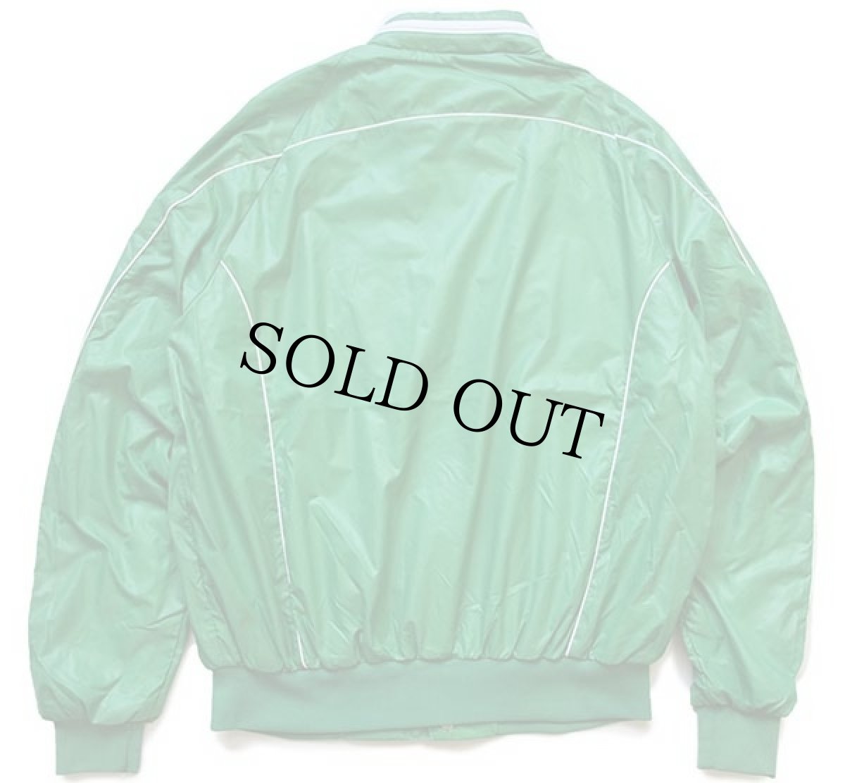 画像2: 80s USA製 QUAKER STATE ロゴ刺繍 ナイロン レーシングジャケット 黄緑 L (2)