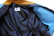 画像5: Gojo SPORTS パッチ付き メルトン ウール 袖革スタジャン 水色×ベージュ L (5)