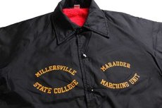 画像3: 70s MILLERSVILLE STATE COLLEGE ボアライナー ナイロン コーチジャケット 黒 S (3)