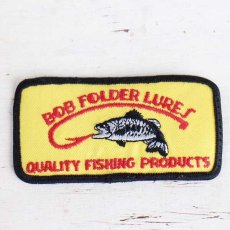 画像1: ビンテージ BOB FOLDER LURES QUALITY FISHING PRODUCTS パッチ★ワッペン (1)