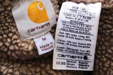 画像4: メキシコ製 carharttカーハート モックネック シェルパラインド サンドストーン ダックベスト 焦げ茶 M (4)
