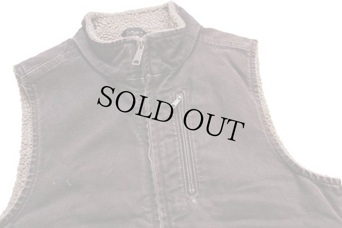 画像3: メキシコ製 carharttカーハート モックネック シェルパラインド サンドストーン ダックベスト 焦げ茶 M (3)