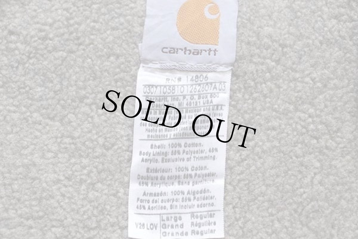 画像4: 00s メキシコ製 carharttカーハート シェルパラインド サンドストーン ダックベスト オリーブ L (4)