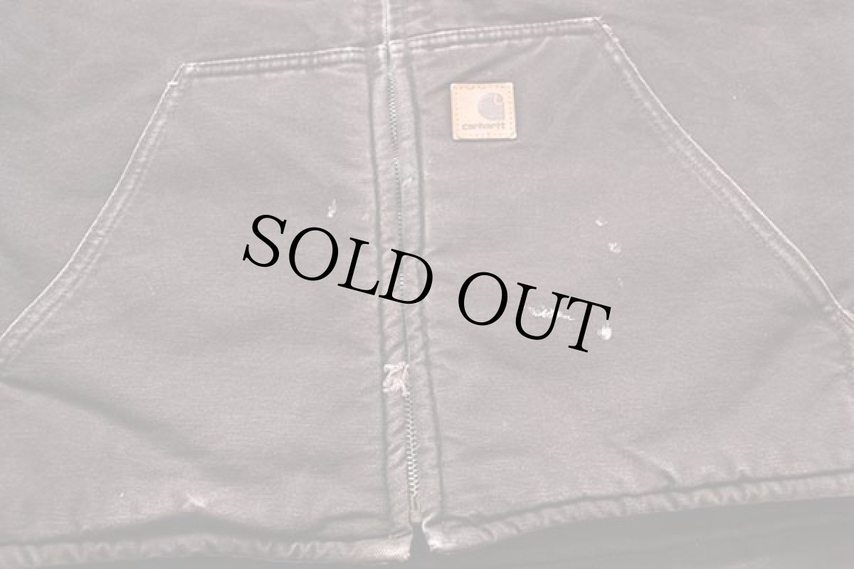 画像6: メキシコ製 carharttカーハート モックネック シェルパラインド サンドストーン ダックベスト 焦げ茶 M (6)