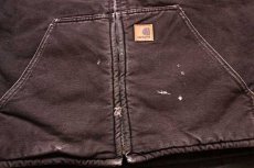 画像6: メキシコ製 carharttカーハート モックネック シェルパラインド サンドストーン ダックベスト 焦げ茶 M (6)