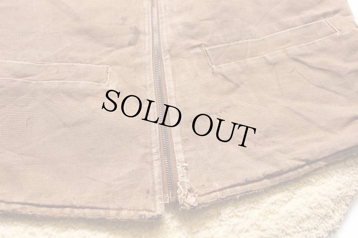 画像6: 80s USA製 carharttカーハート ボアライナー ダックベスト 茶 MT (6)