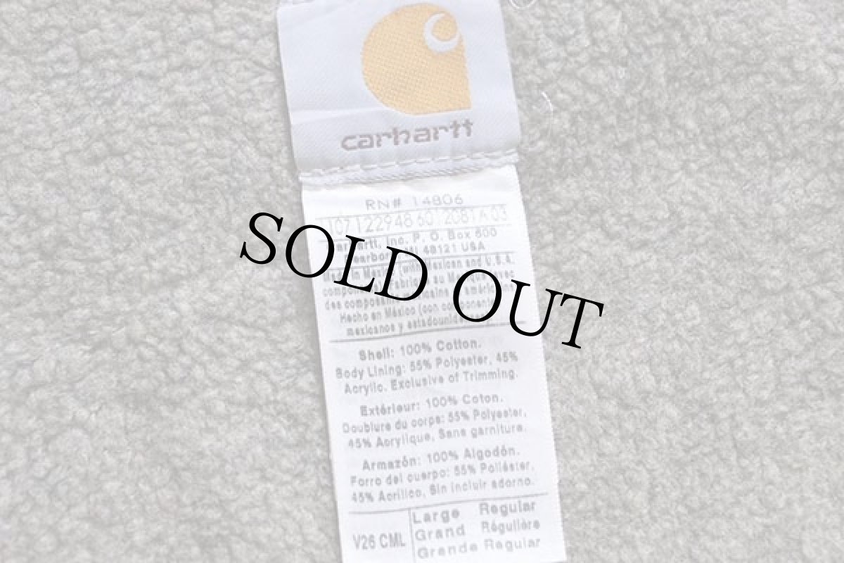 画像4: 00s メキシコ製 carharttカーハート シェルパラインド サンドストーン ダックベスト 茶 L (4)