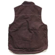 画像2: メキシコ製 carharttカーハート モックネック シェルパラインド サンドストーン ダックベスト 焦げ茶 M (2)