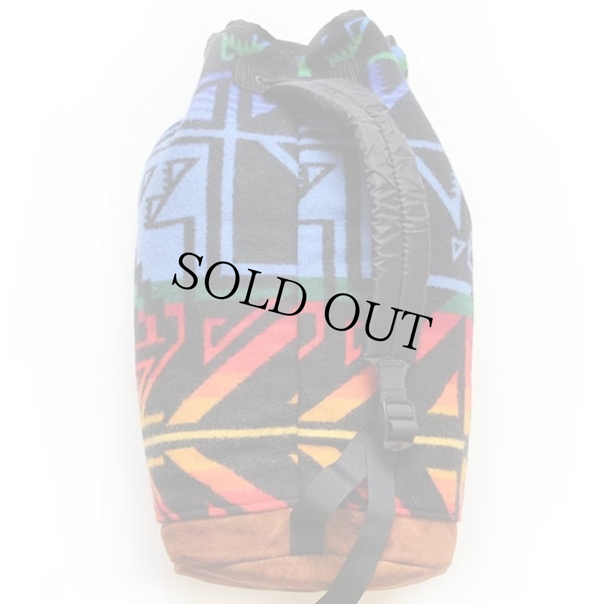 画像2: PENDLETONペンドルトン ネイティブ柄 ボトムレザー ウール ブランケット ワンショルダーバッグ (2)