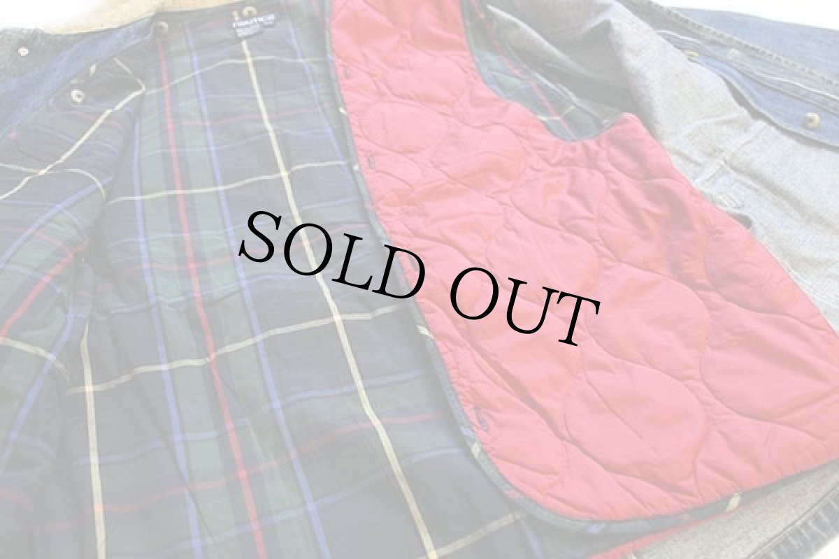 画像4: 90s nautica チンスト&ライナー付き デニム カバーオール M (4)