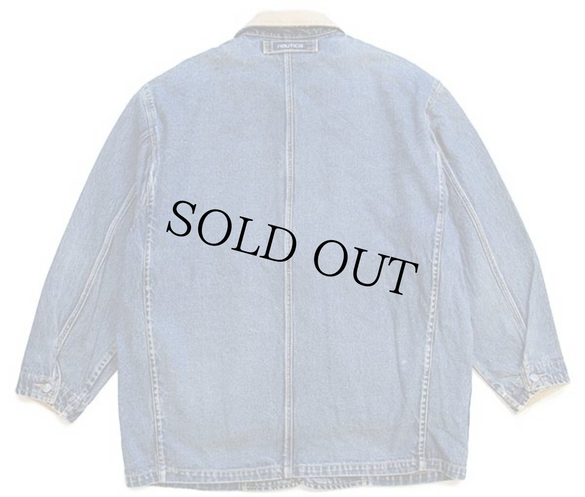 画像2: 90s nautica チンスト&ライナー付き デニム カバーオール M (2)