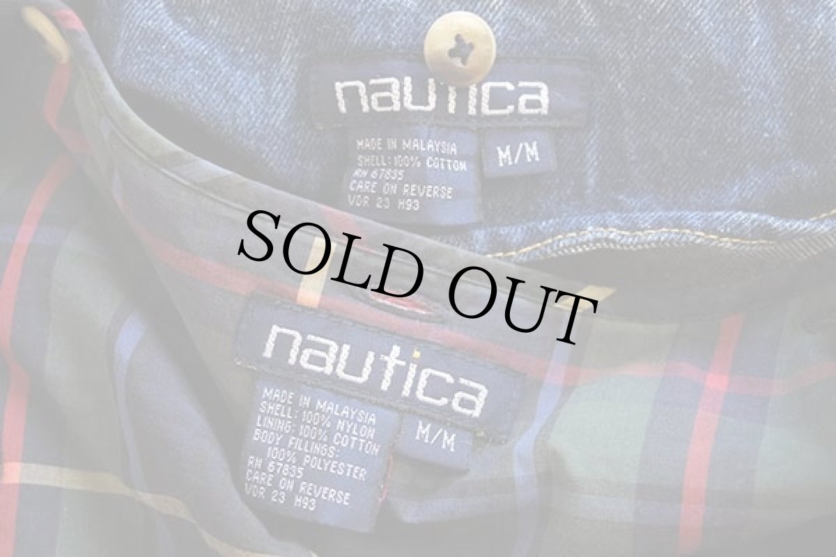画像5: 90s nautica チンスト&ライナー付き デニム カバーオール M (5)