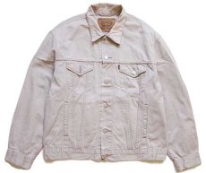 画像1: 90s Levi'sリーバイス 70168 コットンツイル ジャケット 4ポケット ベージュ XL★ユーロ (1)