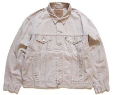 画像1: 90s Levi'sリーバイス 70503 コットンツイル ジャケット 4ポケット ベージュ XL★ユーロ (1)