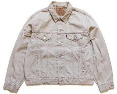 画像1: 90s Levi'sリーバイス 70503 コットンツイル ジャケット 4ポケット ベージュ L★ユーロ (1)