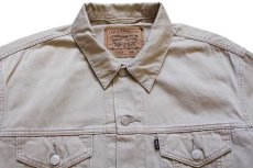 画像3: 90s Levi'sリーバイス 70503 コットンツイル ジャケット 4ポケット ベージュ L★ユーロ (3)