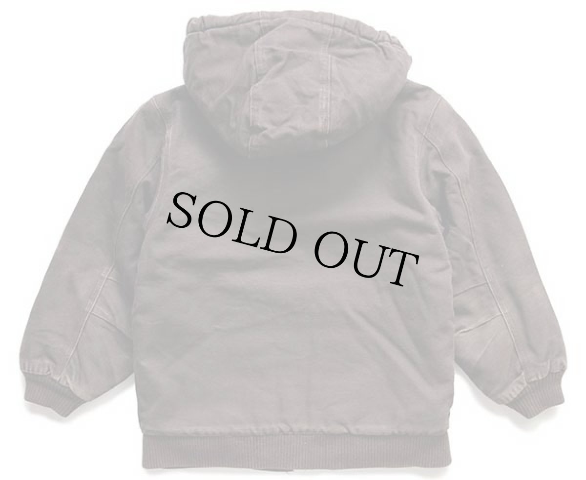 画像2: carharttカーハート キルティングライナー ダック地 アクティブジャケット パーカー 焦げ茶 キッズS (2)