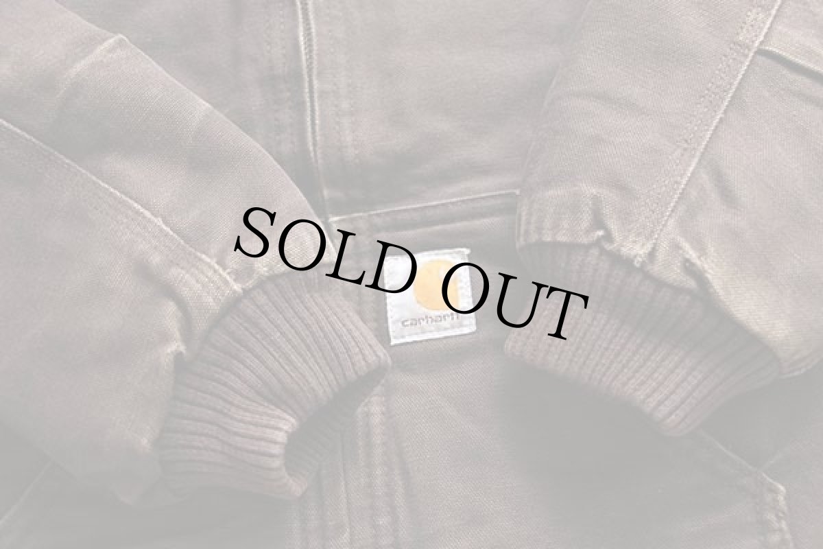 画像6: carharttカーハート キルティングライナー ダック地 アクティブジャケット パーカー 焦げ茶 キッズS (6)