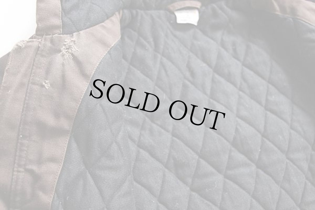 画像5: carharttカーハート キルティングライナー ダック地 アクティブジャケット パーカー 焦げ茶 キッズS (5)