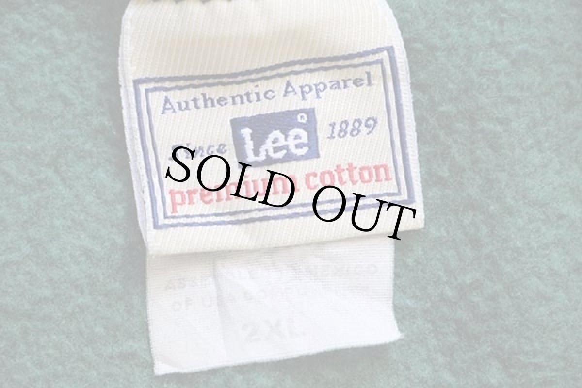 画像4: 90s メキシコ製 Leeリー 無地 リバースウィーブ スウェット 緑 2XL★特大 ブランク (4)