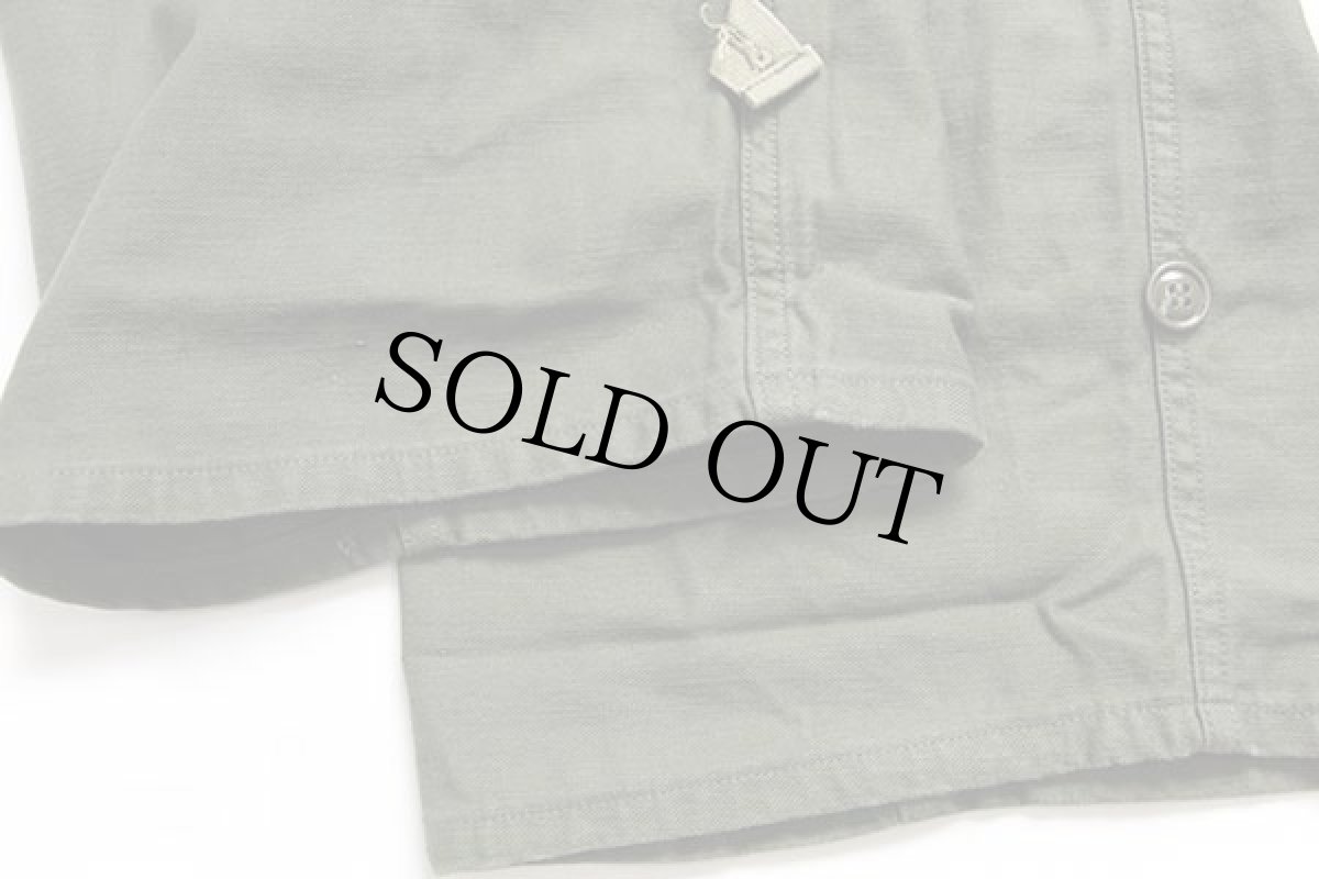 画像8: 80s 米軍 U.S.ARMY コットンサテン カバーオール オールインワン オリーブグリーン XL★つなぎ (8)