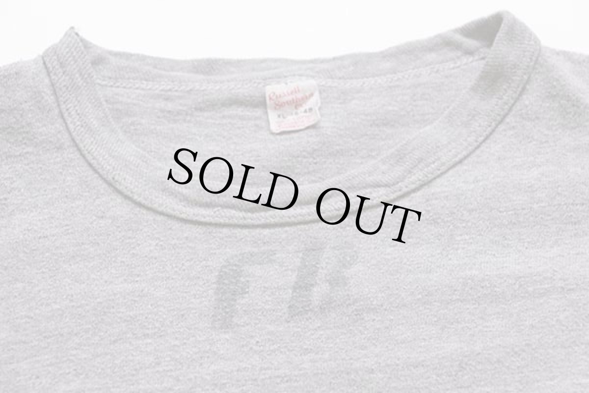 画像5: 60s USA製 Russell Southernラッセルサウザン FB ステンシル コットンTシャツ 杢グレー XL (5)