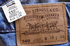 画像6: 90s USA製 Levi'sリーバイス 560 デニムパンツ w38 L34★38 (6)